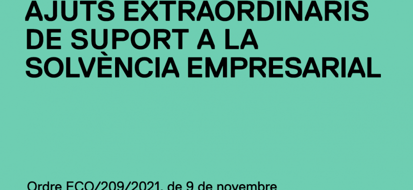 Ajuts extraordinaris de suport a la solvència empresarial 