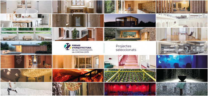 Collage 26 projectes Premis d'Arquitectura de les Comarques de Girona 2019 - 22a edició