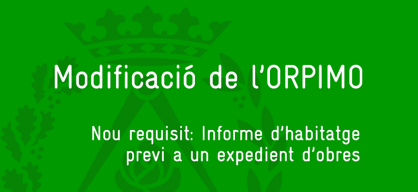 Aprovació de la modificació de l'ORPIMO de l'Ajuntament de Barcelona